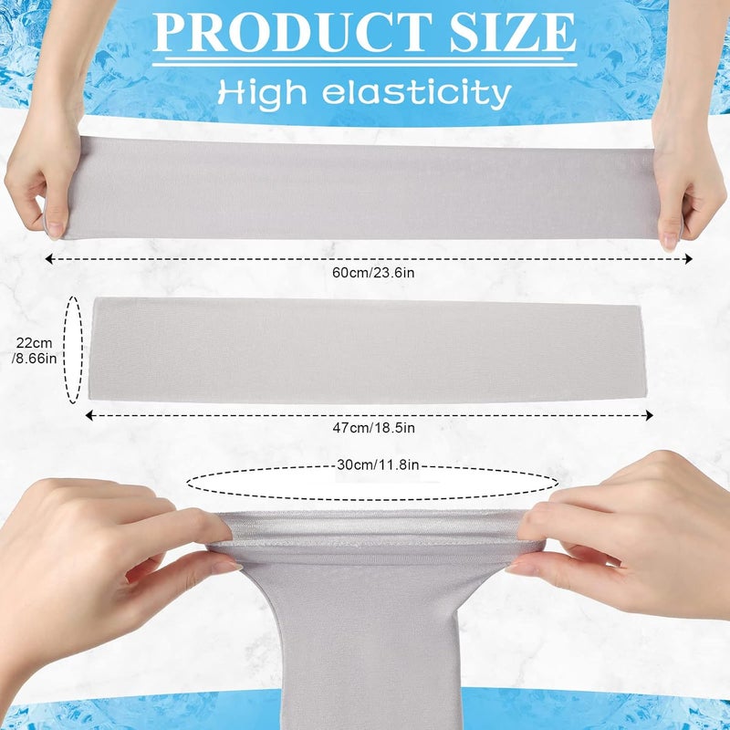 Meanplan 4 Pairs Women Sun Arm Sleeves Long Fingerless Gloves Warmers with Thumb Hole - Image 5
